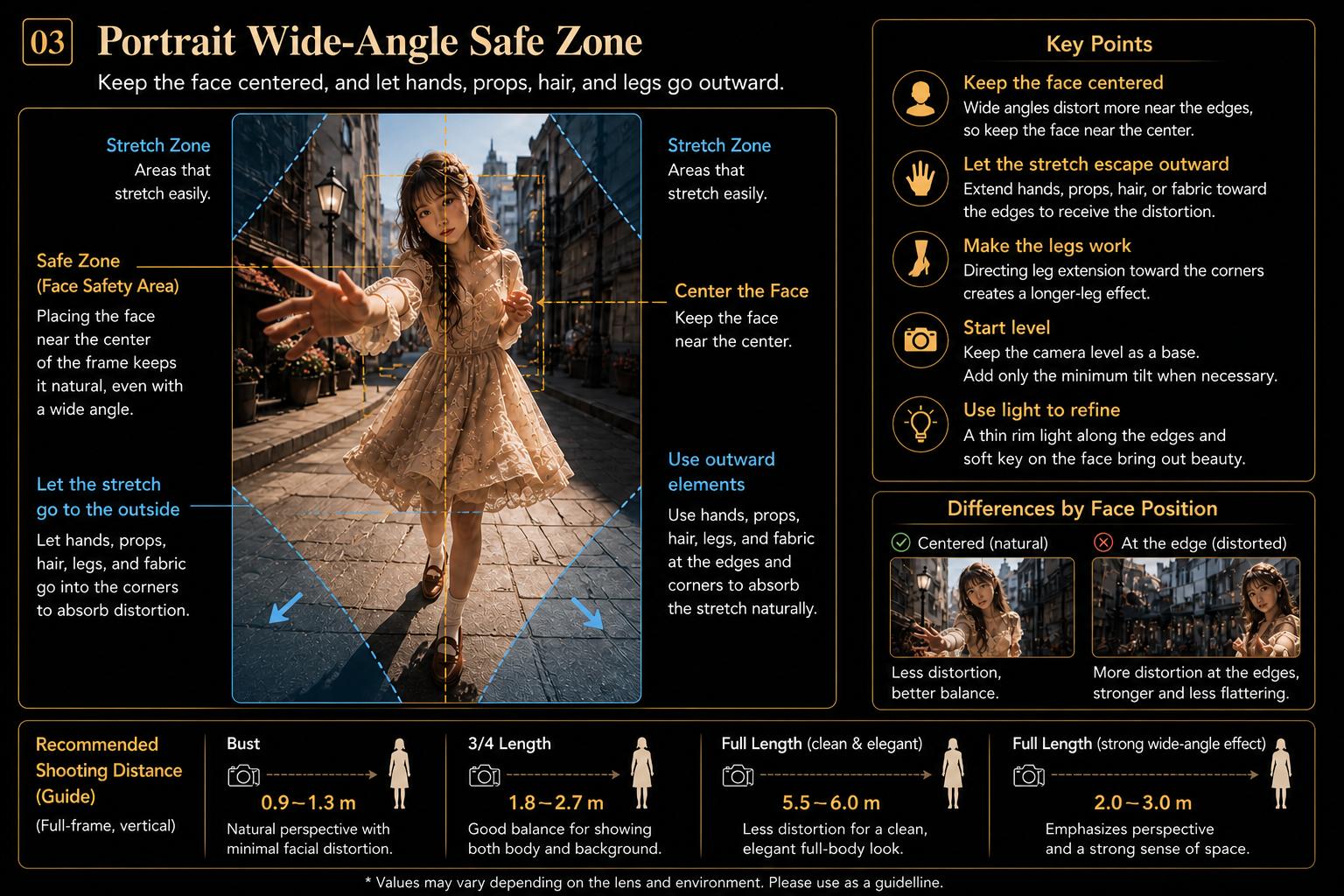 Portrait wide-angle safe zone diagram