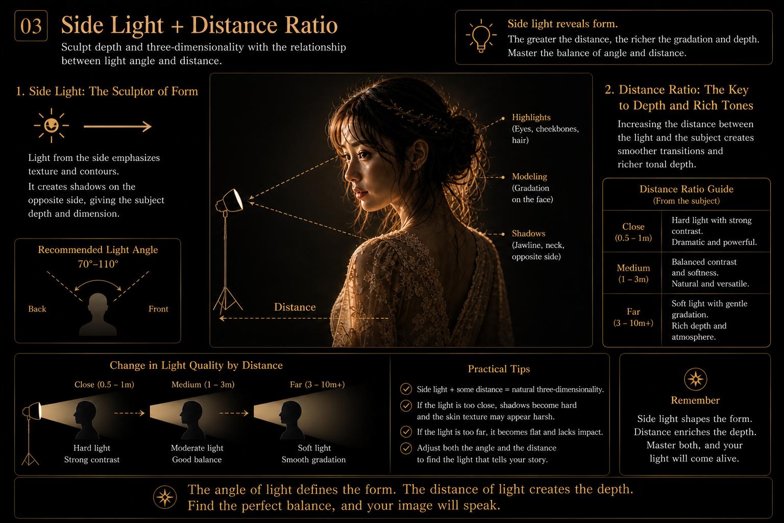 Side light distance ratio diagram